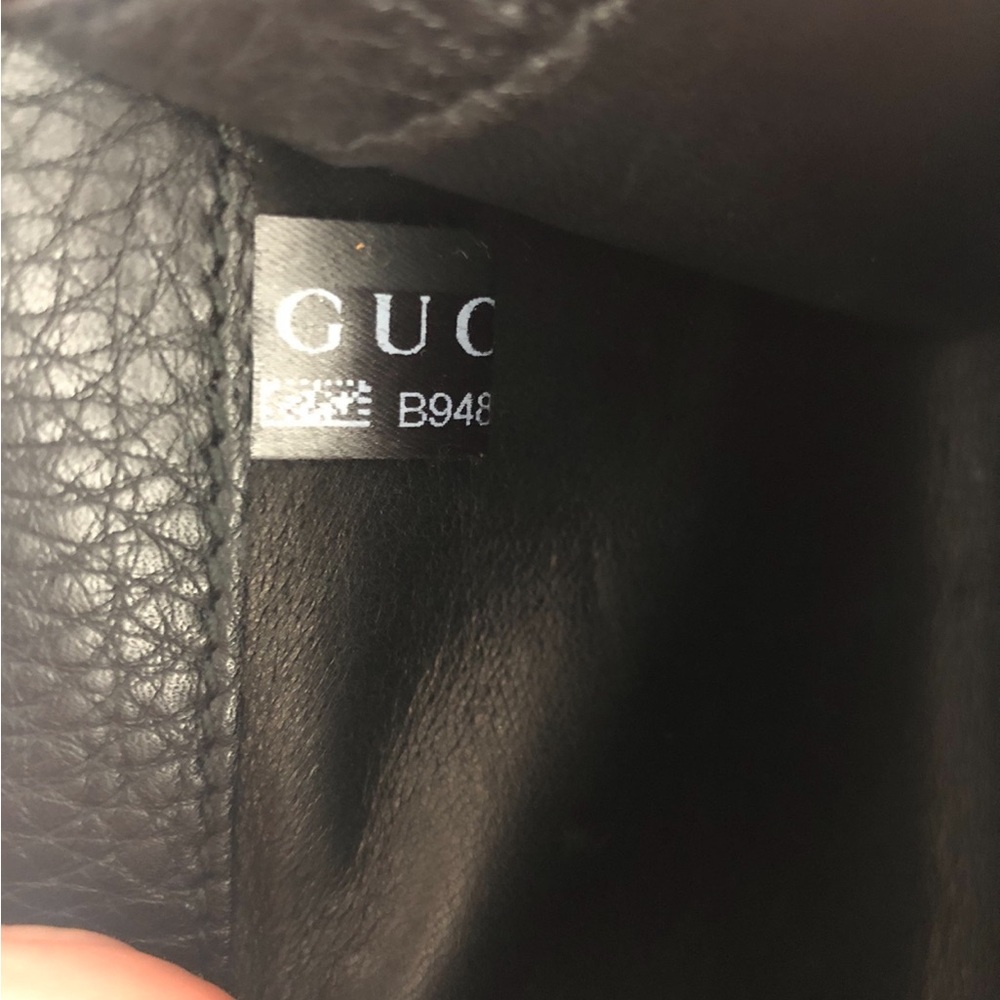 Gucci Black Leather Clutch with Gold Accent - Picture 8 of 9